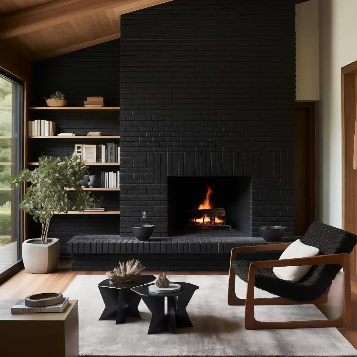20 Black Brick Fireplace Designs Striking Ideas To Inspire You