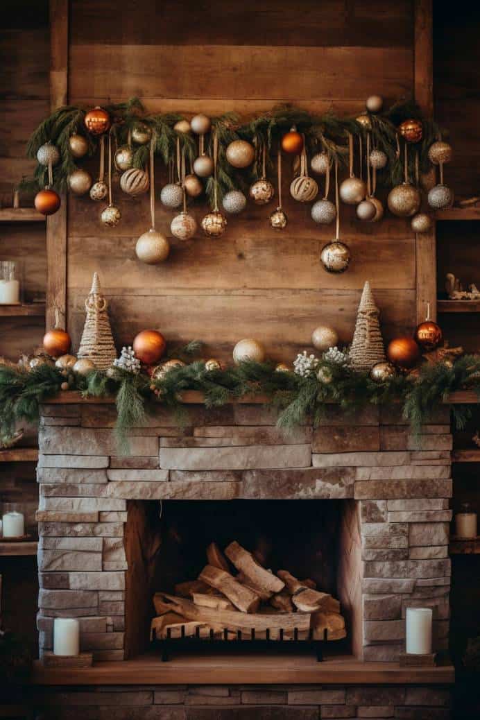 40+ Farmhouse Christmas Mantel Decor Ideas for a Merry Home