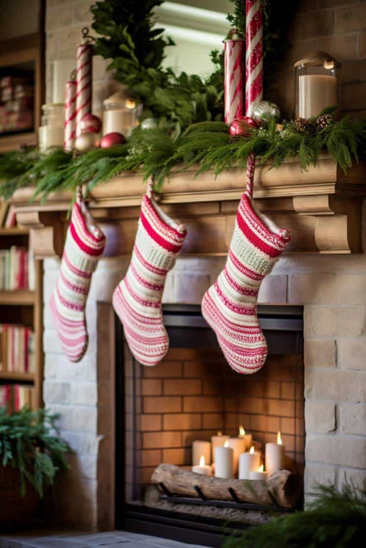 40+ Farmhouse Christmas Mantel Decor Ideas for a Merry Home
