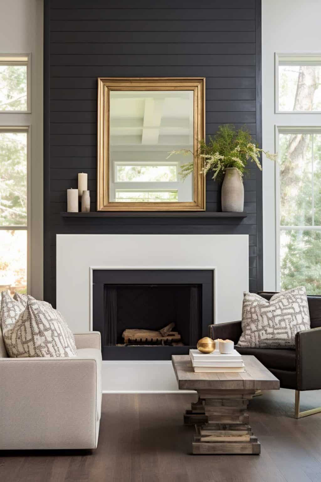 40+ Black Shiplap Fireplace Ideas That Blend Warmth and Style