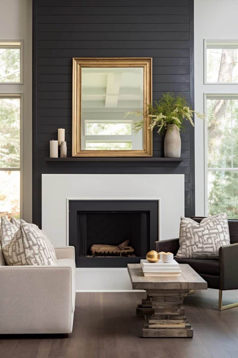 40+ Black Shiplap Fireplace Ideas That Blend Warmth and Style