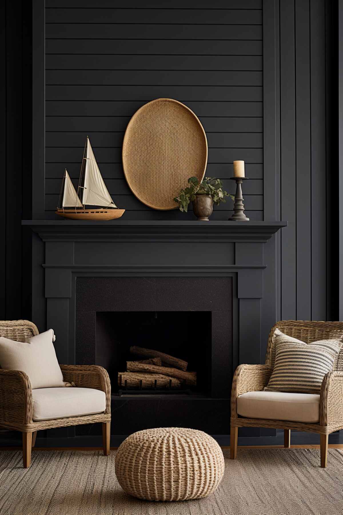 40+ Black Shiplap Fireplace Ideas That Blend Warmth and Style