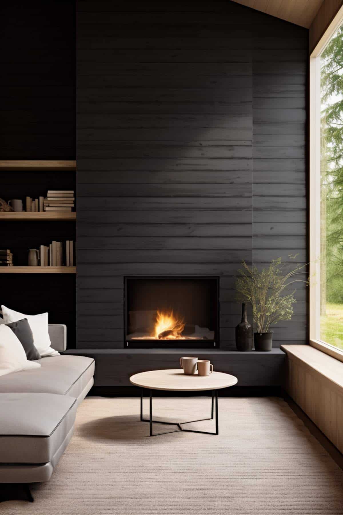 40+ Black Shiplap Fireplace Ideas That Blend Warmth and Style