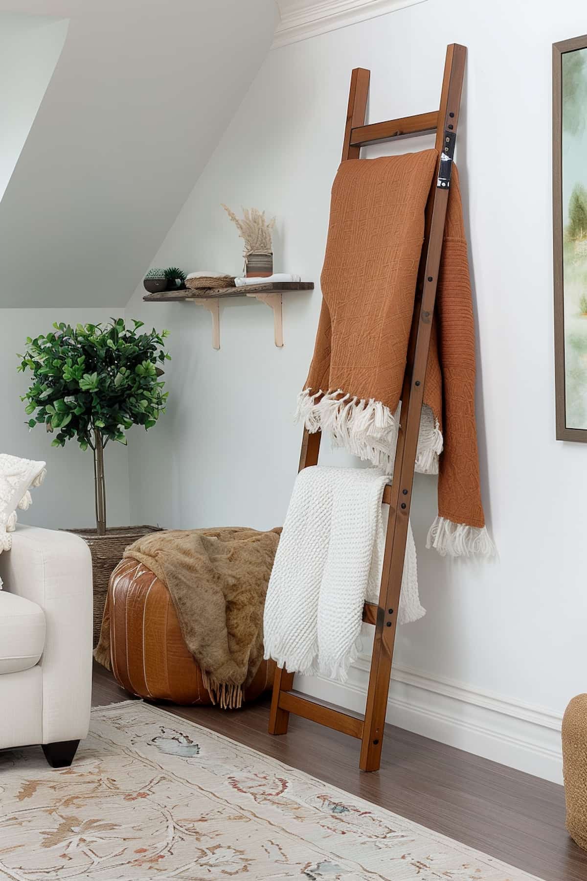 40 Farmhouse Ladder Decor Ideas To Spruce Up Your Space