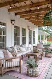 55 Farmhouse Patio Ideas for Charming and Rustic Style