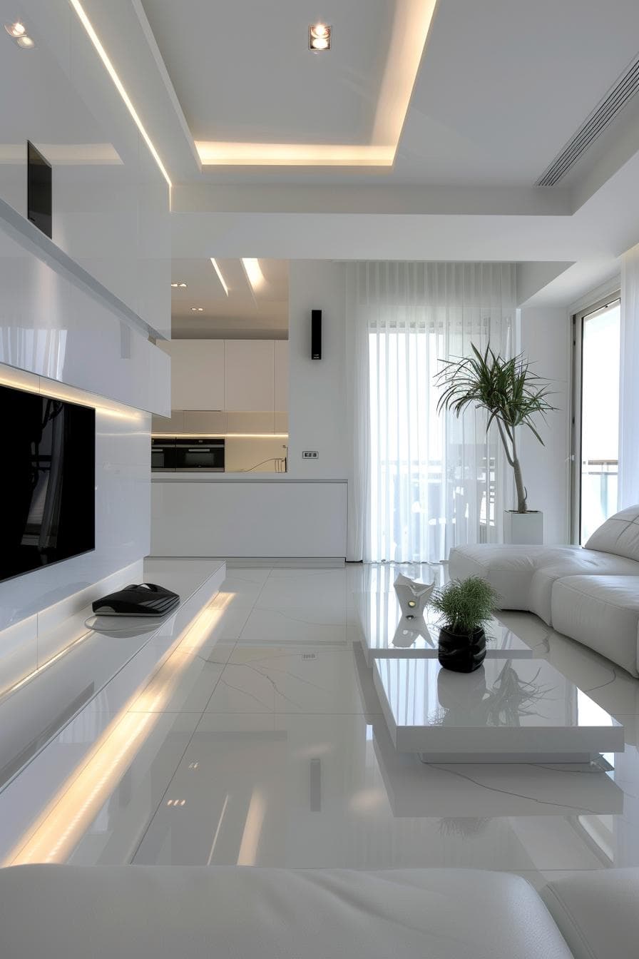 Stunning Light Weight Minimalist Living Room Design image