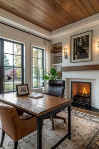 45 Farmhouse Office Ideas To Create a Cozy Workspace