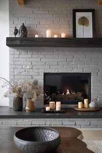 40 Chic Gray Brick Fireplace Ideas for a Cozy Home