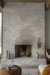 40 Chic Gray Brick Fireplace Ideas for a Cozy Home