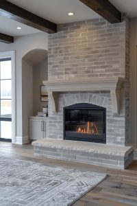 40 Chic Gray Brick Fireplace Ideas for a Cozy Home