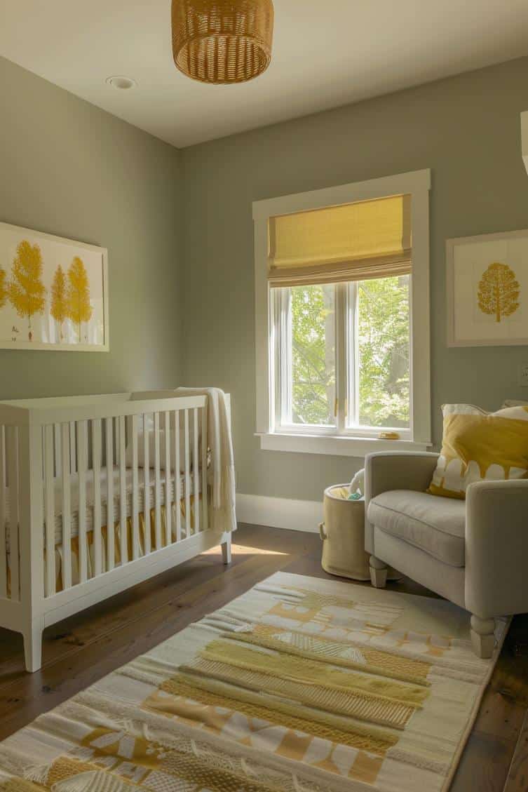 Sage Green and Yellow Nursery: Calm & Cheerful Design Ideas