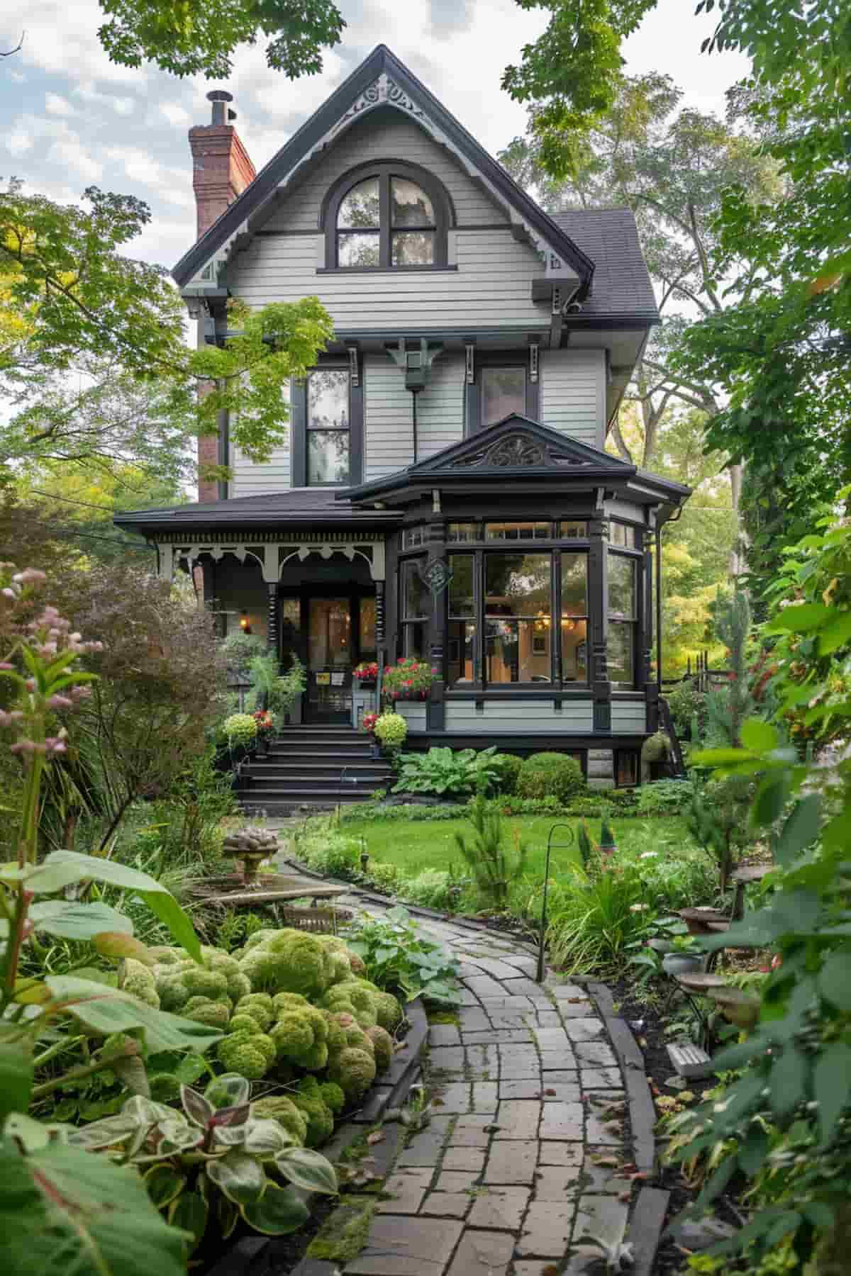 39 Gorgeous Gray Houses With Black Trim