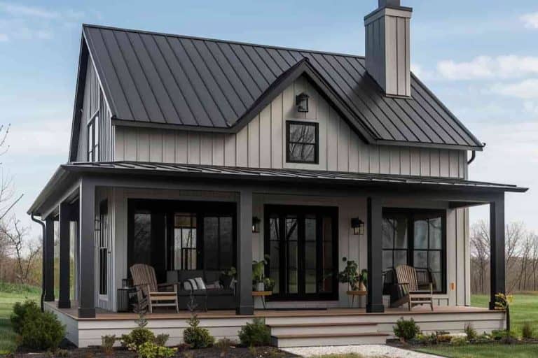 39 Gorgeous Gray Houses With Black Trim
