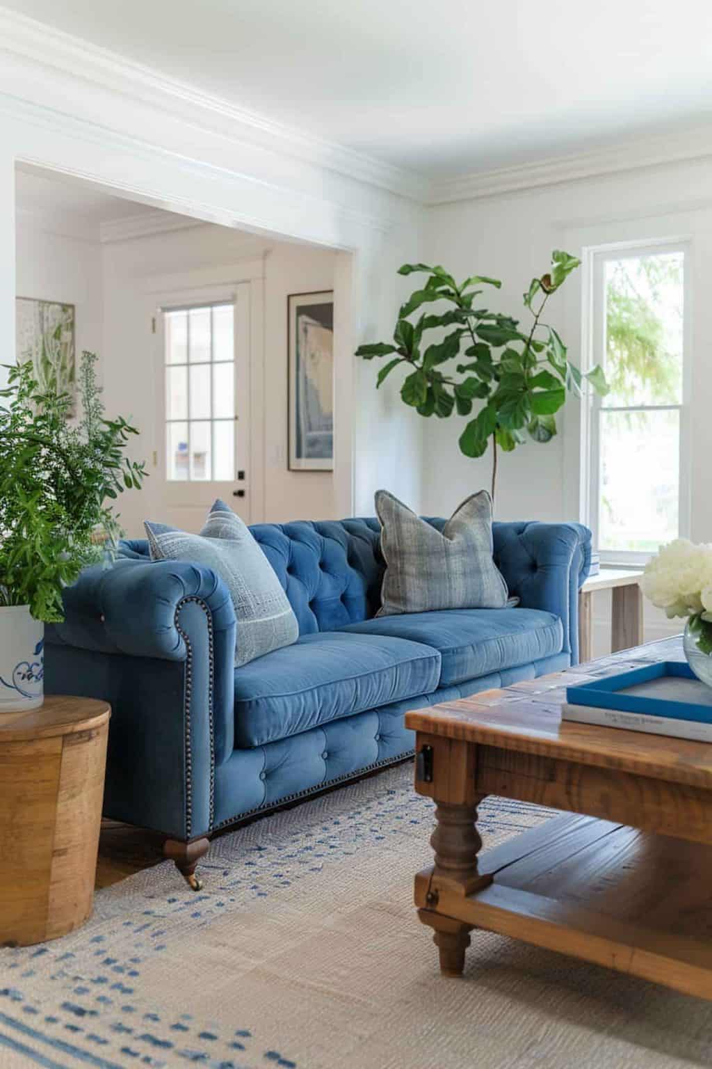 Living Room Ideas With Blue Furniture