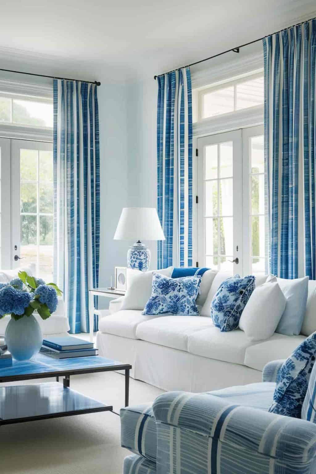 Living Room Ideas With Blue Curtains