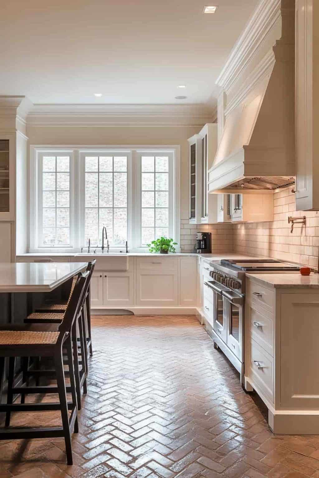 24 Brick Floor Kitchen Ideas for a Home With Timeless Style