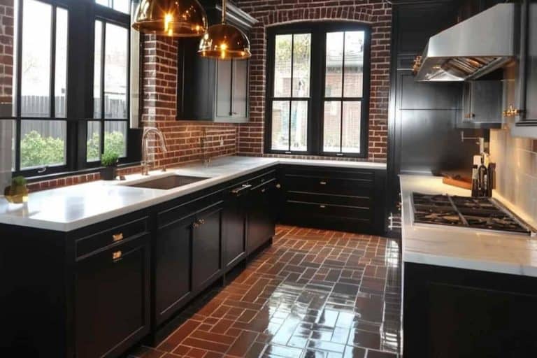 24 Brick Floor Kitchen Ideas for a Home With Timeless Style