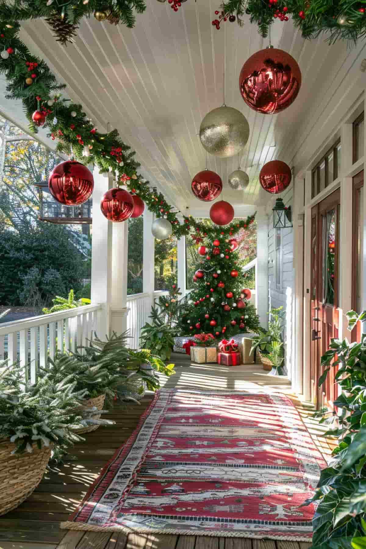 40 Christmas Front Porch Decor Ideas For A Festive Welcome 40-christmas-front-porch-decor-ideas-for-a-festive-welcome