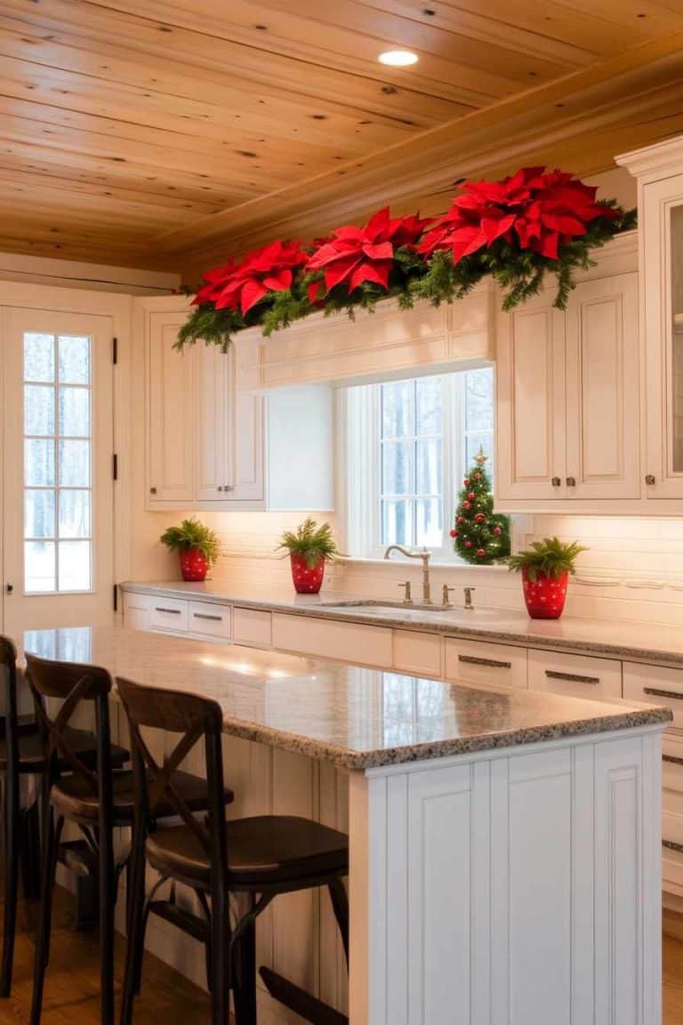 29 Ways To Decorate Kitchen Cabinets for a Festive Christmas