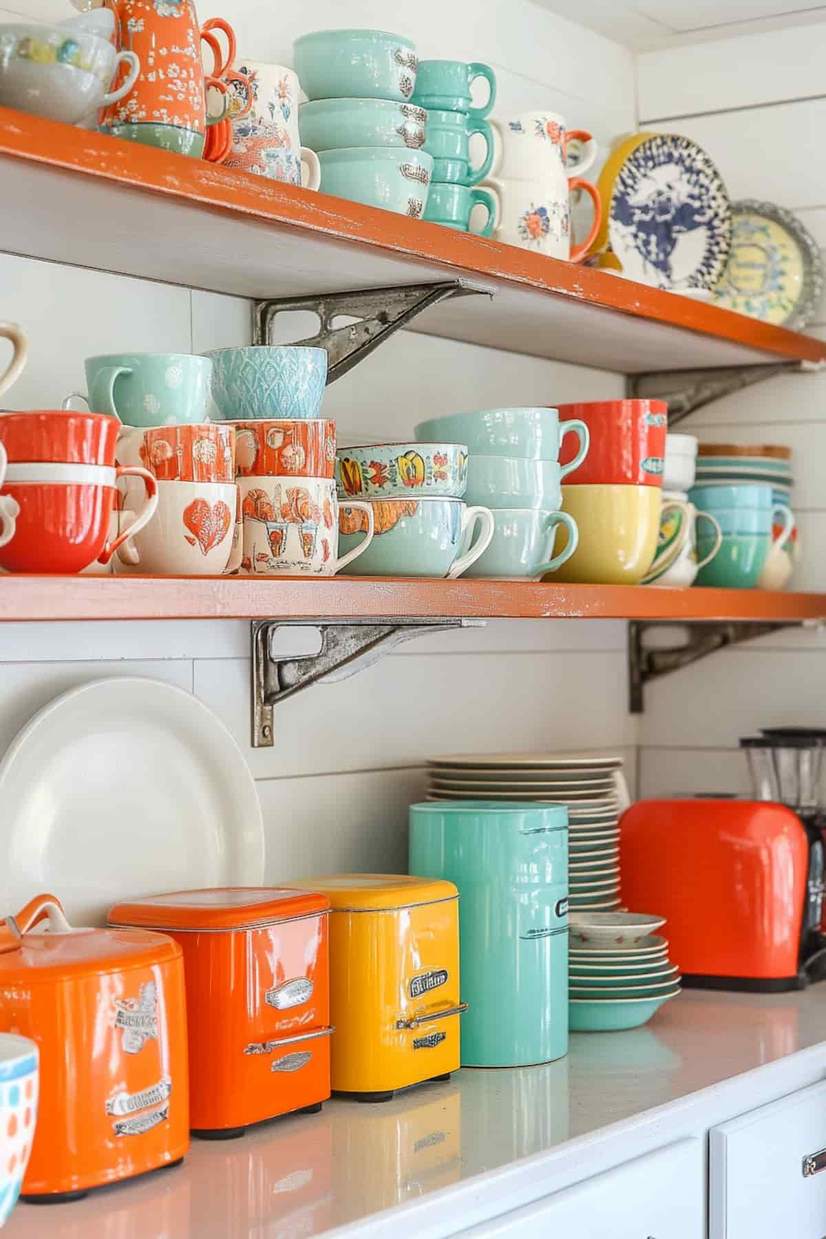 40 Ways To Decorate Your Kitchen Shelves: Aesthetic + Function