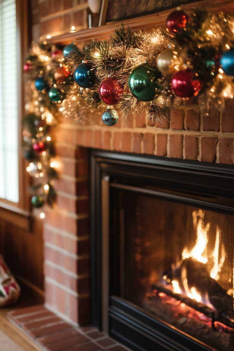 40 Fireplace Christmas Garland Ideas To Deck Your Mantel
