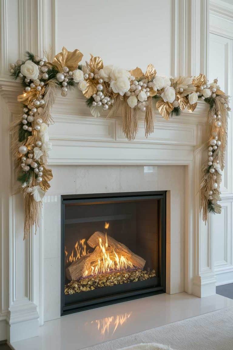 40 Fireplace Christmas Garland Ideas To Deck Your Mantel