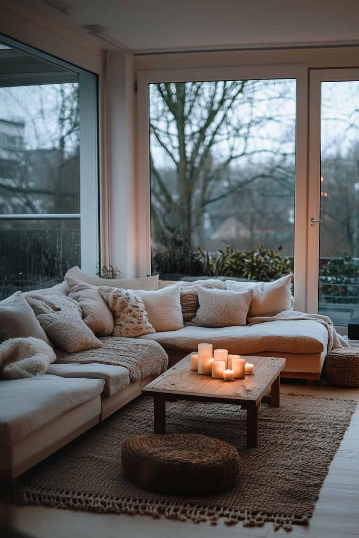 Scandinavian Living Room Design Penthouse View photo