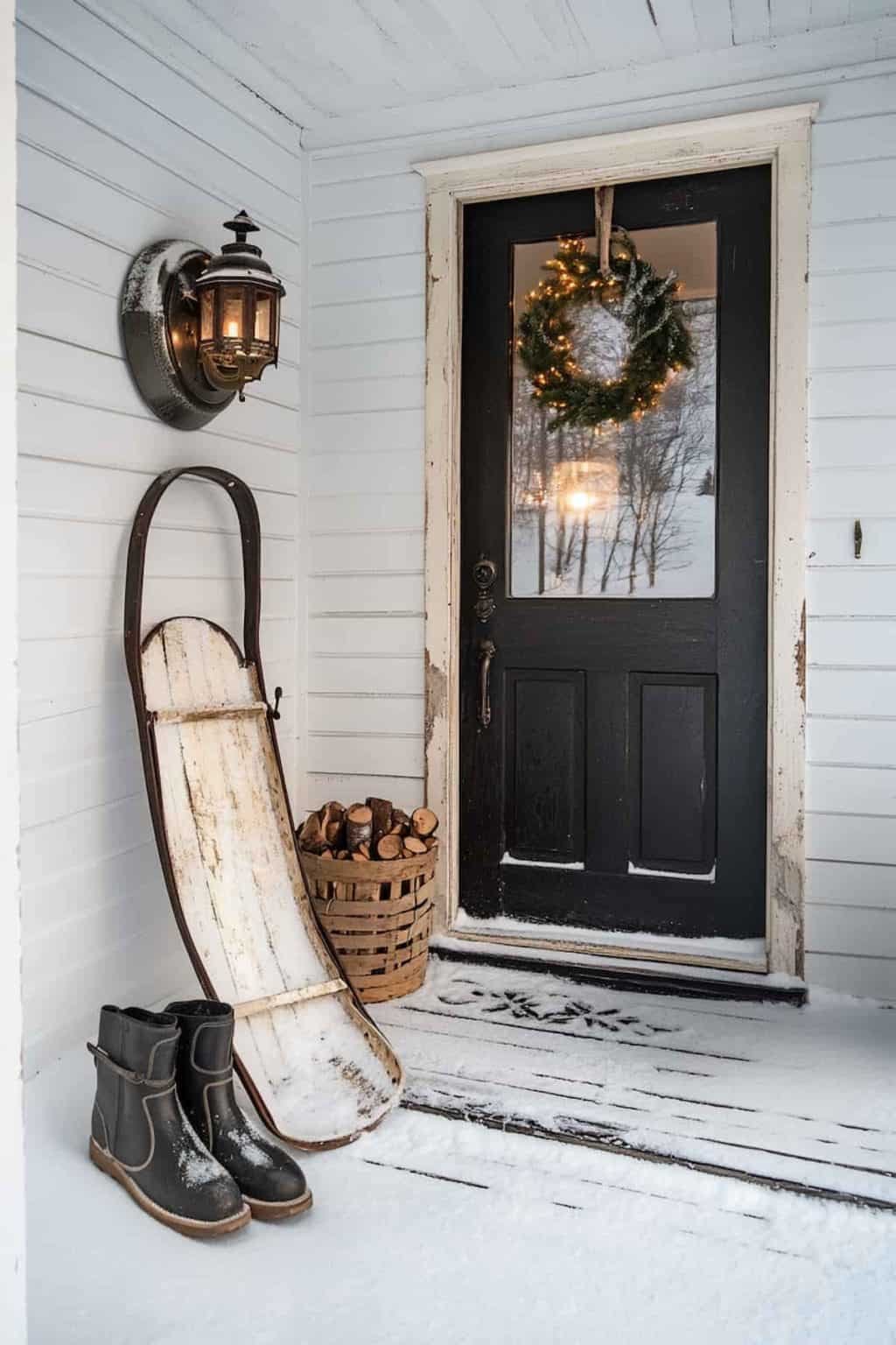 39 Winter Front Porch Decor Ideas: Inviting, Pretty Entrances