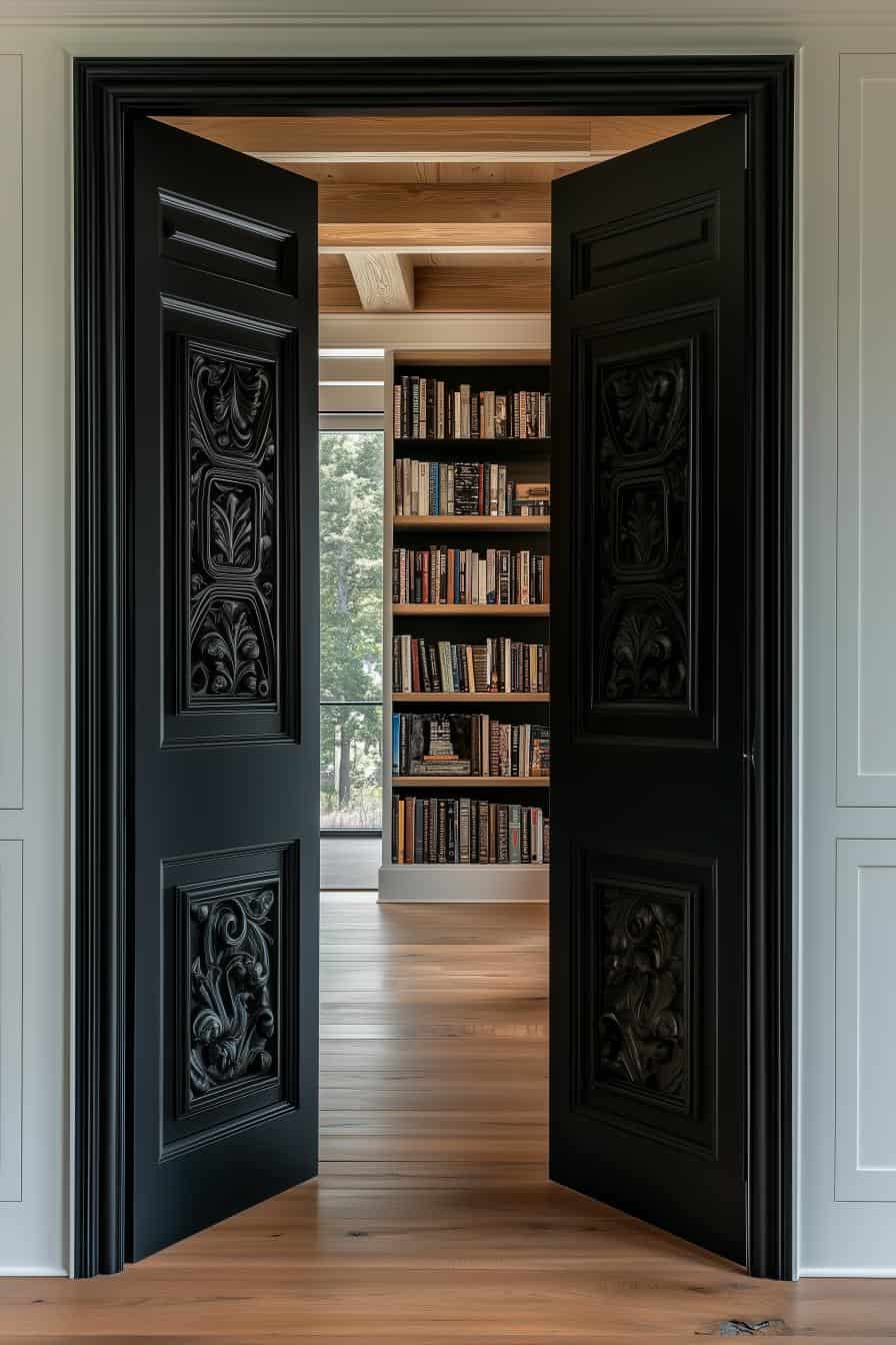 30 Farmhouse Black Interior Doors To Elevate Your Home With Elegance