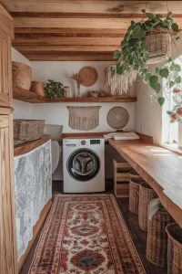 Picture of 35 Boho Laundry Room Ideas: Stylish and Functional Designs
