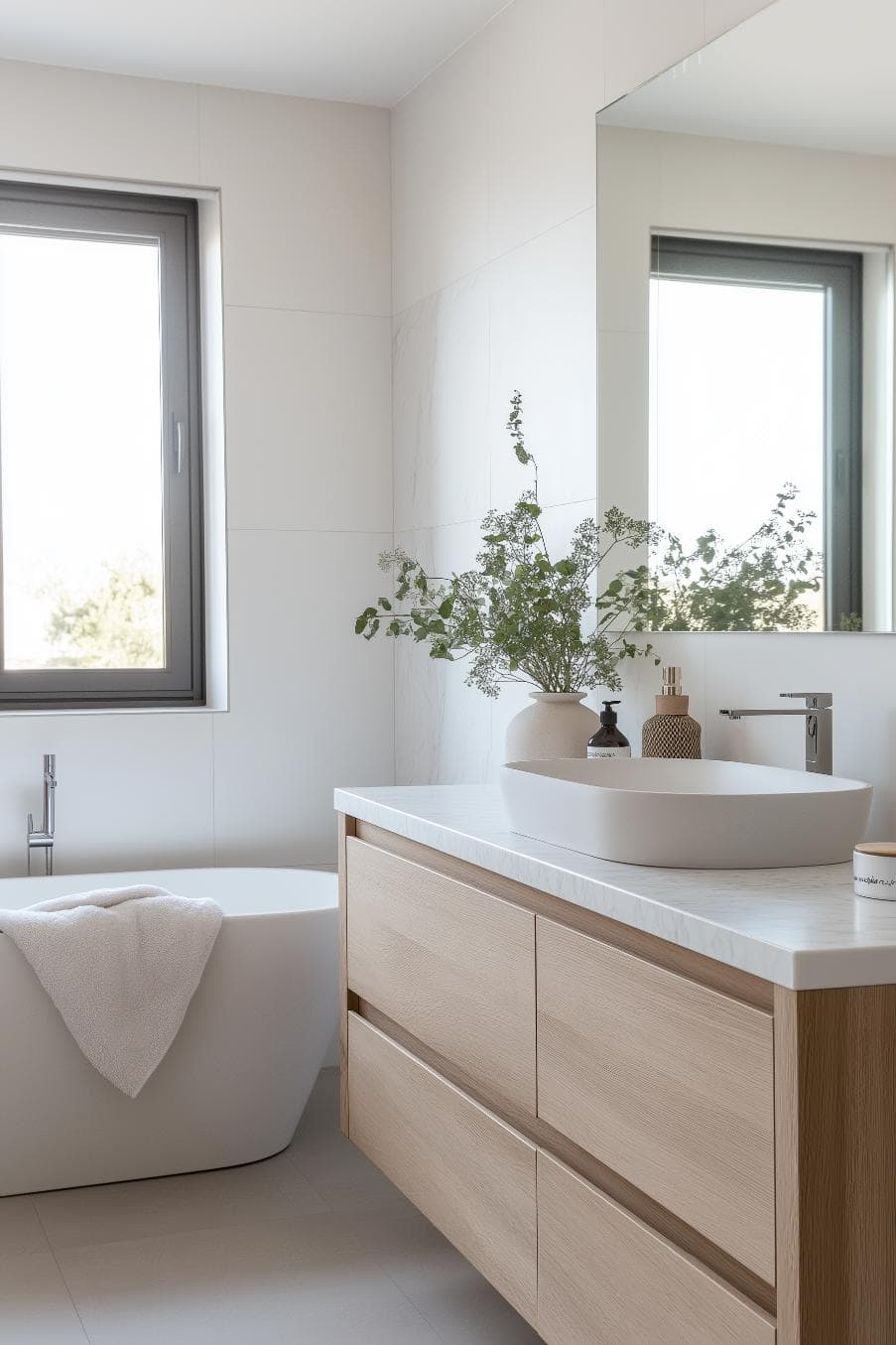 Image showcasing 40 Scandinavian Bathroom Ideas: Embrace Minimalist Elegance