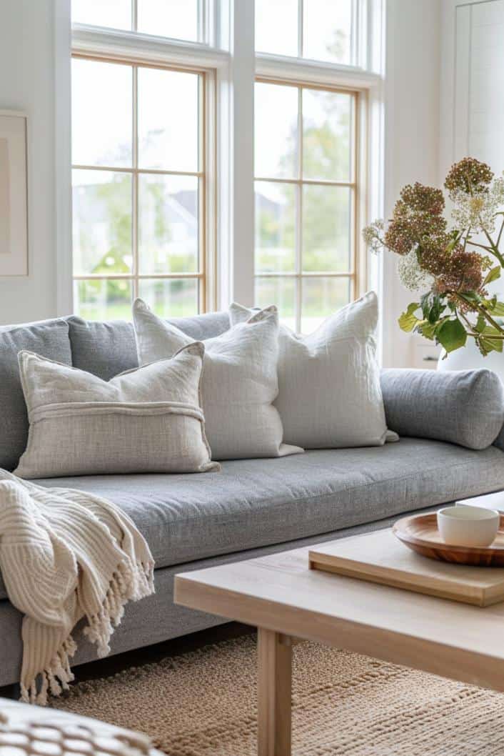 30 Throw Pillows for a Gray Couch To Enhance Style and Comfort