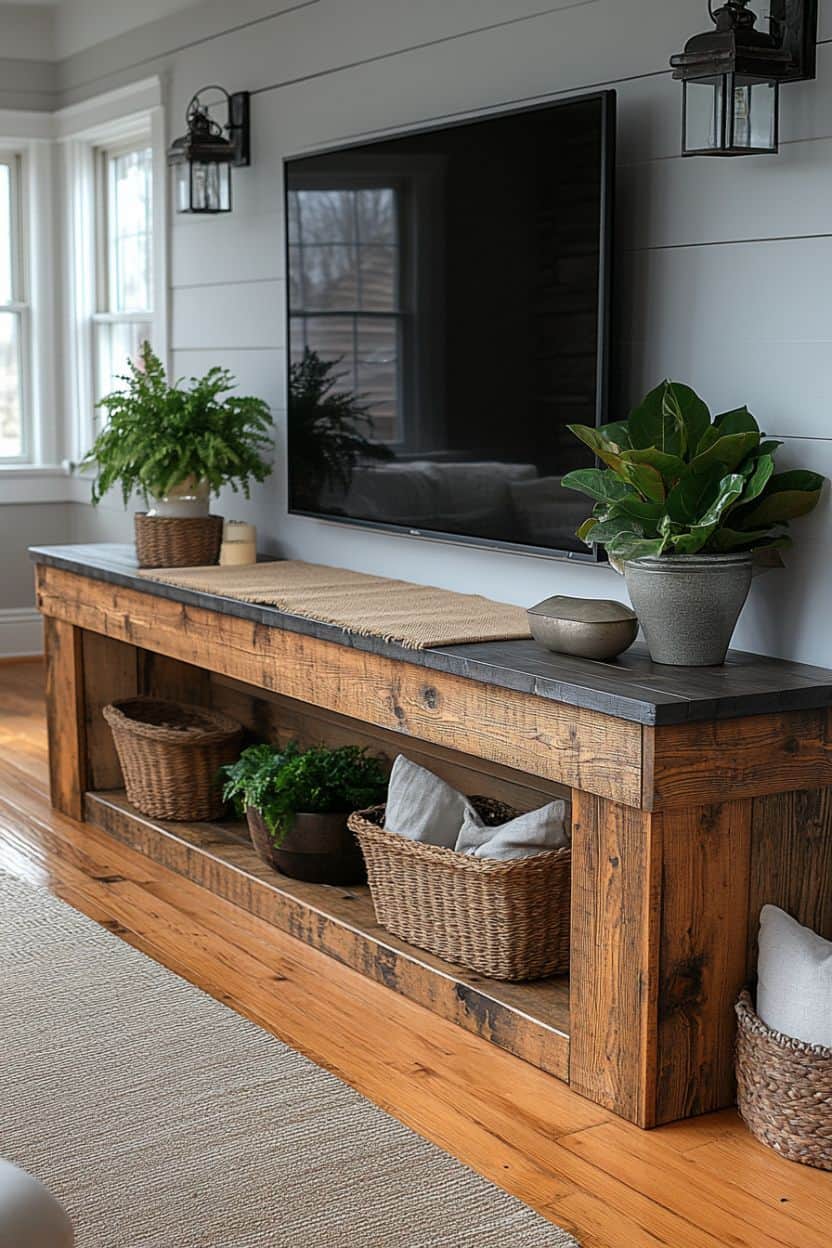 30 Farmhouse TV Stand Decor Ideas To Elevate Your Living Room