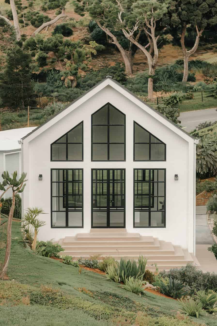 45 White House With Black Windows Ideas for Curb Appeal