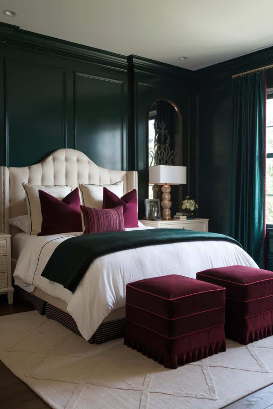 33 Dark Green Bedroom Ideas That Embody Luxe Comfort