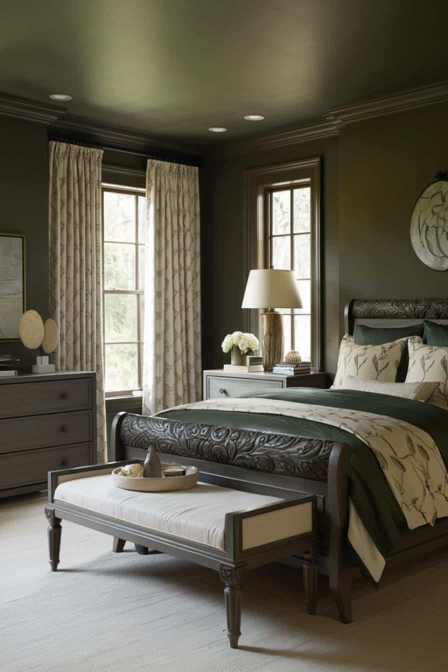 33 Dark Green Bedroom Ideas That Embody Luxe Comfort