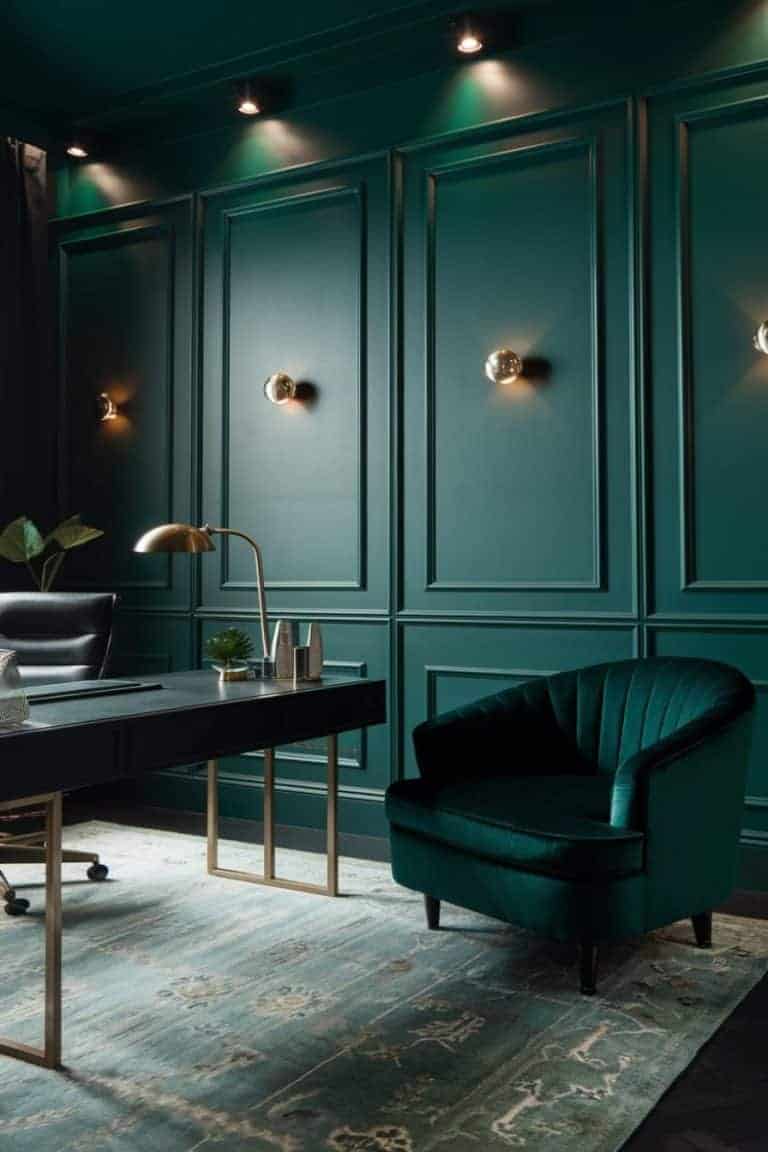 34 Sophisticated Dark Office Ideas To Transform Your Workspace