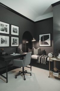 28 Moody Home Office Ideas for a Luxe and Dramatic Workspace