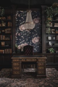 28 Moody Home Office Ideas for a Luxe and Dramatic Workspace