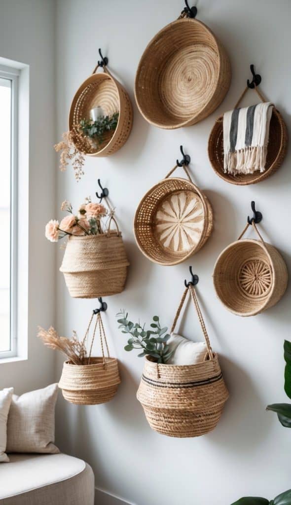 20 Wall Basket Decor Ideas To Brighten Up Your Home