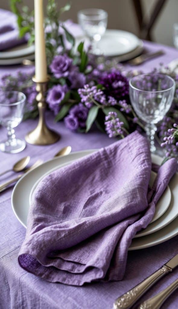 33 Purple Tablescape Ideas for Bold Celebrations