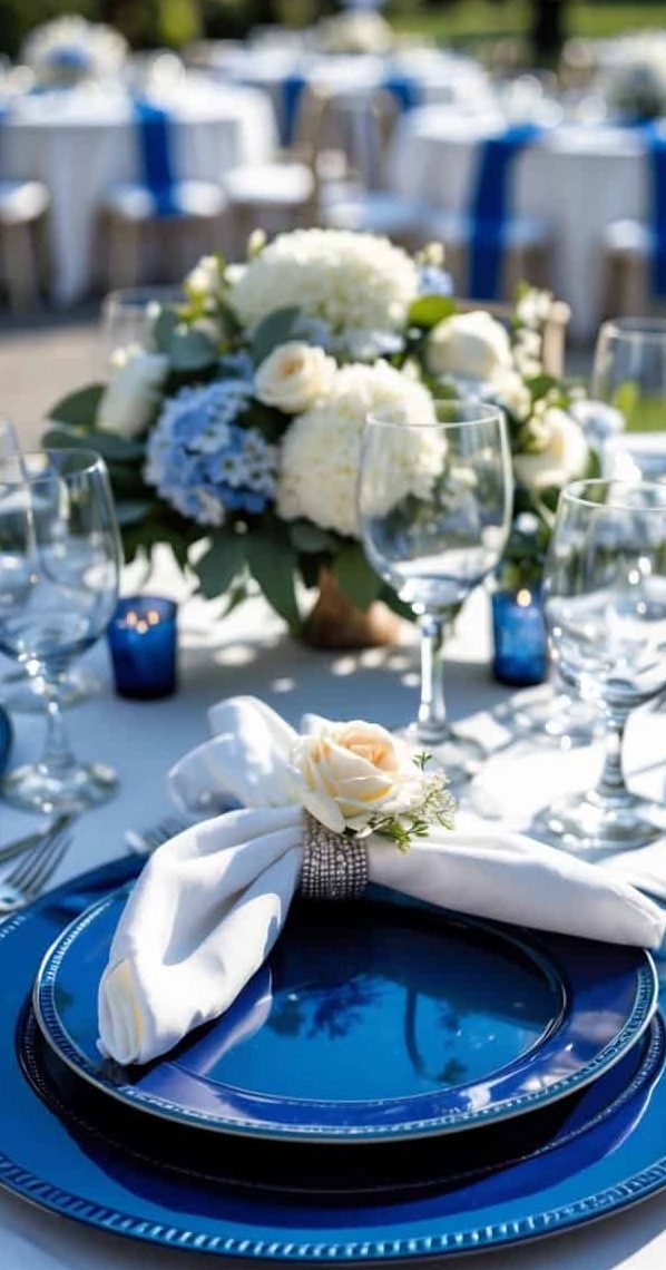 36 Blue Tablescape Ideas for Cool, Serene Celebrations