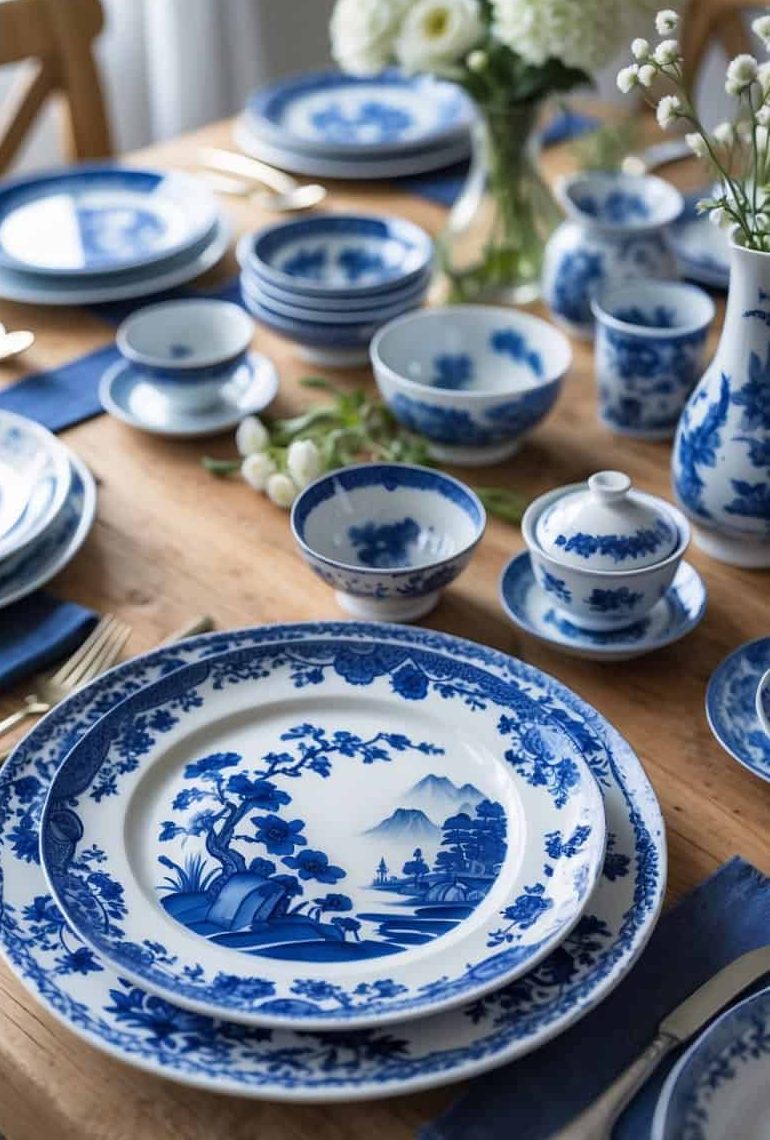 33 Chinoiserie Tablescape Ideas: Ginger Jars, Pagodas, Cherry Blossoms