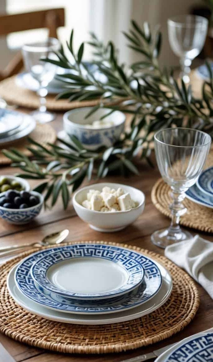 Greek Inspired Table Setting 40 Greek Tablescape Ideas: Aegean and Mediterranean Vibes