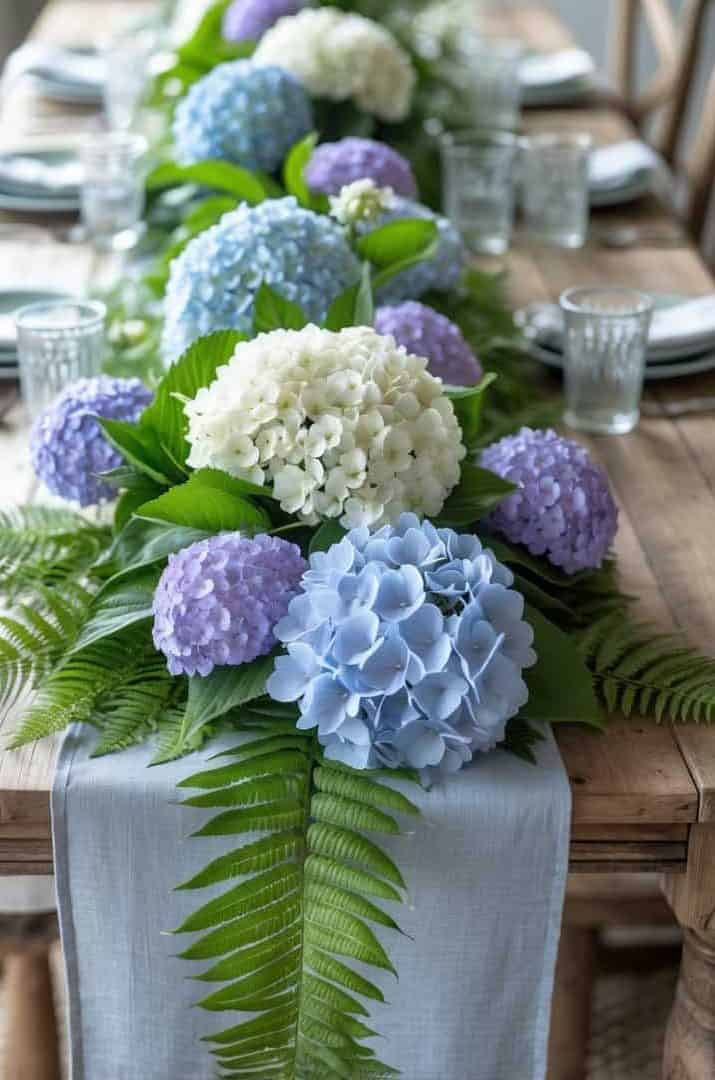 Hydrangea Table Linens 31 Hydrangea Tablescape Ideas for Stunning, Whimsical Events