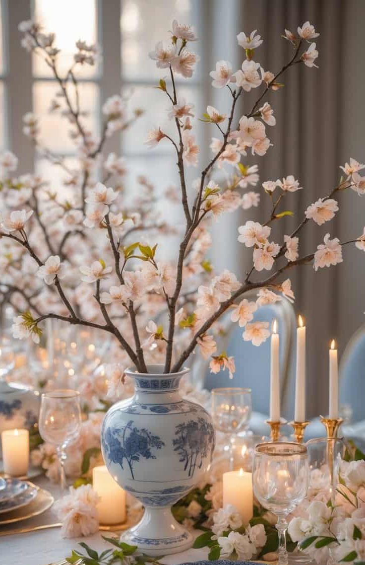 33 Chinoiserie Tablescape Ideas: Ginger Jars, Pagodas, Cherry Blossoms