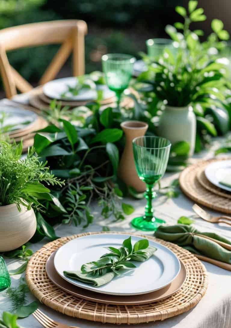 26 Green Tablescape Ideas for Stylish, Fresh Dining