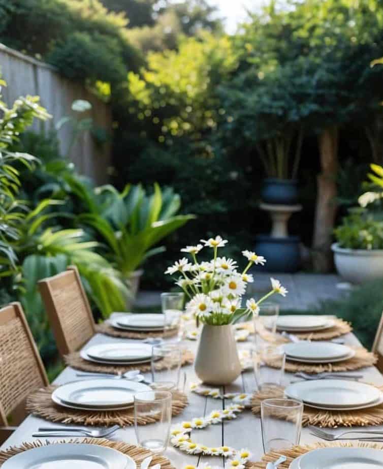 A table set for a dinner party.