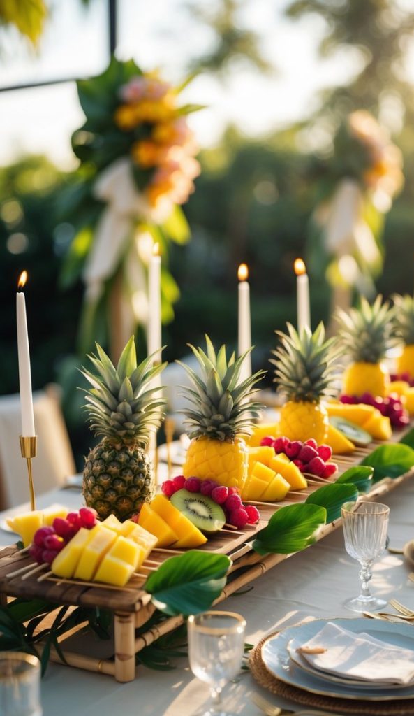 A table with fruit on it.