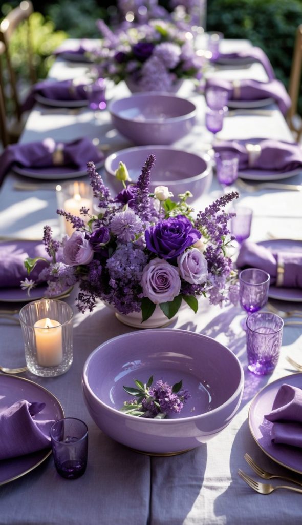 33 Purple Tablescape Ideas for Bold Celebrations